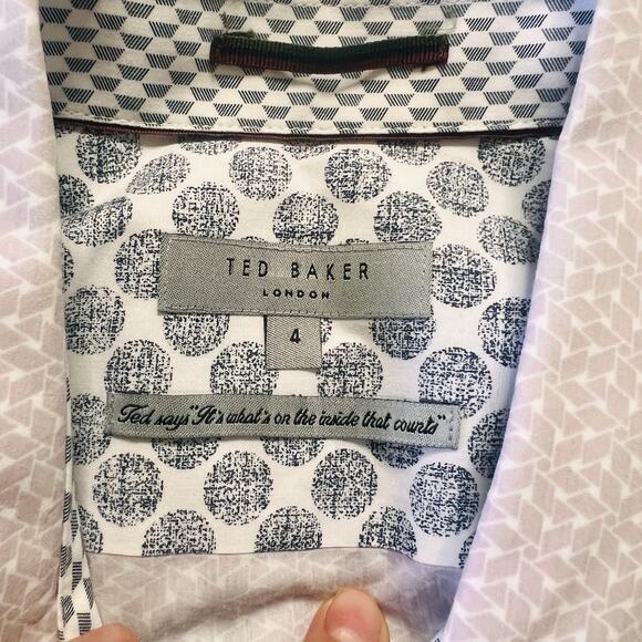 Ted Baker London Shirt Mens 4 Pink 100% Cotton Classic Button Up - Picture 4 of 4
